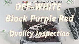 OFFWHITE Black Purple Red Quality Inspection From PkStockX [upl. by Bainter]