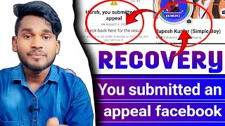 You submitted an appeal facebook problem  facebook account recovery kaise kare  rkhelps official [upl. by Filler]