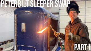 PETERBILT 379 BIG HOLE CONVERSION  Sleeper swap Part 1 [upl. by Lancelle]