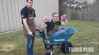 Makita 18V X2 LXT PowerAssisted Wheelbarrow XUC01X1 [upl. by Suirauqed712]