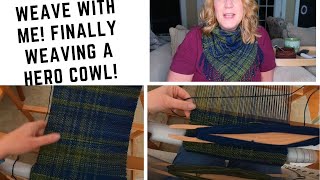 Weaving on a Rigid Heddle Loom  Hero Cowl  Great Beginner Project Weave With Me [upl. by Erdnad]