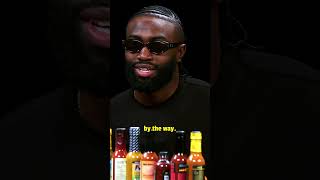 Get ready for Jaylen Brown on Hot Ones 🏀🔥 [upl. by Cinimod]