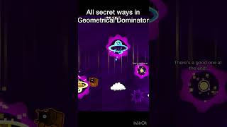 Geometrical Dominator all secret waysswag routes geometrydash gd shorts [upl. by Ymma]