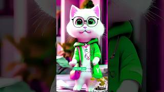 Smart cats dance 🐈💚  cat catdance funnycatvideos shorts viralshorts [upl. by Alcinia]