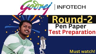 Godrej Infotech Round2 Pen Paper Test [upl. by Felisha]