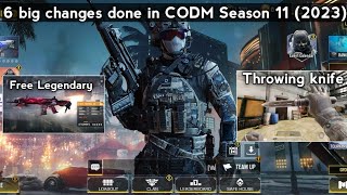 6 new changes done in CODM Season 11 2023 [upl. by Maitund683]