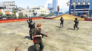 GTA 5  Jimmy’s FIVE STAR COP BATTLE At BURGER SHOT [upl. by Georgia]