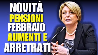 ESPLOSIONE DI NOVITÀ AUMENTI E ARRETRATI PENSIONI FEBBRAIO 2024 [upl. by Otilegna]