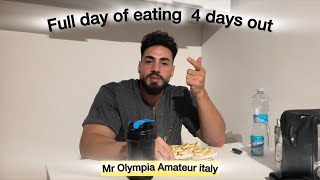 اكل يوم كامل  ٤ ايام عن بطولة mr olympia amateur italy [upl. by Ahtelat]