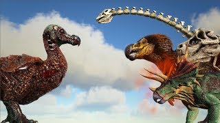 100 Zombie Dodos VS ARK Dinosaurs  ARK Fear Evolved [upl. by Enneiluj592]