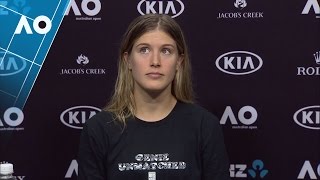 Eugenie Bouchard press conference 3R  Australian Open 2017 [upl. by Kcim]