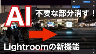 LightroomでAIが写真に写った不要なものは消してくれる！【生成AI除去】 …不得意なものもあります [upl. by Narmis]