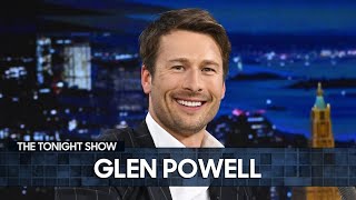 Glen Powell on His Sydney Sweeney SNL Cameo and His Dads Bedside Photo of Matthew McConaughey [upl. by Ettennek]