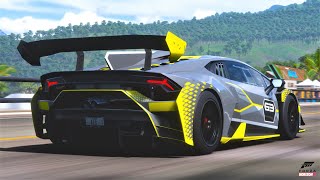 Lamborghini Huracan Super Trofeo EVO INSANE Sound Gameplay  Forza Horizon 5 [upl. by Elleinnad73]