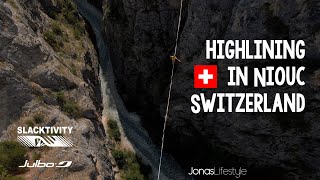 Highlining at Bungy Niouc Switzerland [upl. by Dimond]