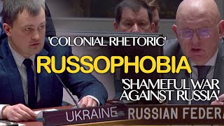 Linguistic inquisition or gaslighting Verbal battle at UNSC during debate on Russophobia [upl. by Aneeh]