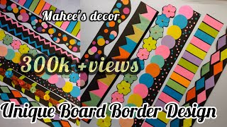 Display Board Border Design  Bulletin Board  Decoration Ideas for school Ep 28 maheesdecor [upl. by Dnumsed]