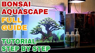 ‼️Aquascape Bonsai Simple ❗Tutorial Step by Step 😀 [upl. by Notrom322]