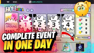 How To Complete Holi Event In Free Fire  Holi Event Free Fire 2024 [upl. by Emirej]