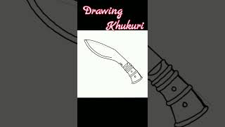 How to draw Khukuri national weapon easily [upl. by Leinehtan]