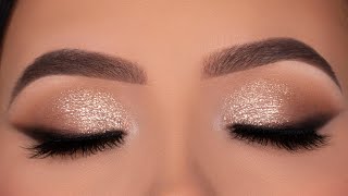 Soft Glitter Eye Makeup for Wedding  Party  Special Occasion [upl. by Annaili]