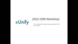 2023 1099 Workshop [upl. by Anivlac]