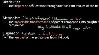 Pharmacokinetics for Students Absorption Distribution Metabolism and Elimination Lect 1 [upl. by Nit]