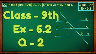 Class  9th Ex  62 Q 2 Lines and Angles Maths NCERT CBSE [upl. by Nigem]