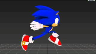 Sonic custom running animation [upl. by Tobiah]