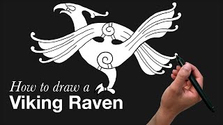 How to Draw a Viking Age Raven — Ringerike Style [upl. by Nettle]