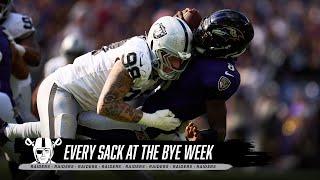 Every Raiders Sack at the Bye Week  Highlights  NFL [upl. by Gnuj]