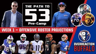 BUFFALO BILLS 53 Man Roster Projections  Offense Week 1 [upl. by Ailsa]