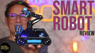 Smart Robot Car Kit for Raspberry Pi 4 3 Model BB Tank Tracked Robot with 4DOF Robotic Arm [upl. by Edijabab]