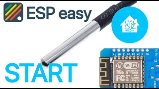 HA ESPeasy start jak zacząć instalacja  ESP8266  DS18B20  Home Asisstant  monitor temperatury [upl. by Richmound]