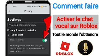 Comment activer le chat vocal Roblox sans vérification  Activer le chat vocal dans Roblox [upl. by Gigi]