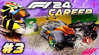 F1 24 CAREER MODE Part 3 First Ever WET Session A Harsh Reality Check [upl. by Selmner]