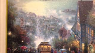 Thomas Kinkade Painting Hyde Street and the Bay San Francisco Thomas Kincade For Sale [upl. by Belden]