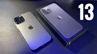 iPhone 13 Pro Max Graphite  Unboxing Setup and First Impressions [upl. by Nosnah]