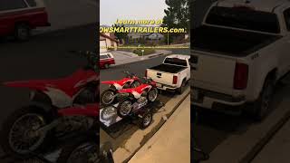 Motorcycle Trailer  Tow smart trailers three rail stand out and load up [upl. by Ynattyrb697]