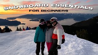 SNOWBOARD ESSENTIALS  VLOG for beginners [upl. by Jarnagin]