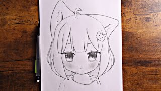 How to Draw Anime girl  Drawing step by step [upl. by Aelak]