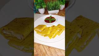 Stuffed Besan Chilla Recipe  Besan Chilla  Chilla  shorts viral breakfast besanchilla food [upl. by Mallina]