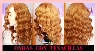 COMO HACER ONDAS CON TENACILLAS PASO A PASO 🎀 sandranewlook [upl. by Nored79]