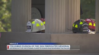 Columbus Fire holds firefighter memorial [upl. by Enobe]