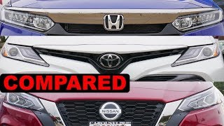 2020 Toyota Camry vs 2020 Honda Accord vs 2020 Nissan Altima  Best Midsize Sedan for 2020 [upl. by Nnaeed]