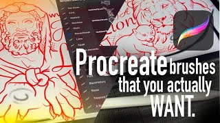 Procreate brushes that you actually want tattoo stenciling [upl. by Seedman]