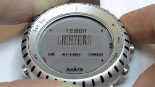 Suunto Core  How to set sunrisesunset location [upl. by Ailedo]