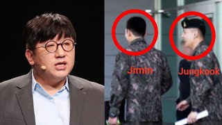 Bang Si Hyuk Shocked Jungkook and Jimin Unexpectedly Did This Strange Thing In The Military [upl. by Notneuq618]