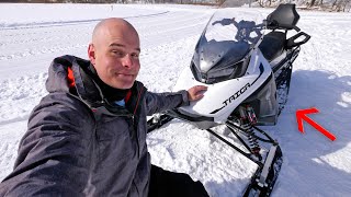 Worlds First ELECTRIC Snowmobile  120 Horsepower [upl. by Trebled552]