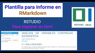 Archivos a utilizar Plantilla RMarkdown [upl. by Fruma157]